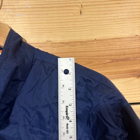 Vintage Nike Windbreaker Jacket XL Blue White Orange Full Zip Swoosh 90s - Picture 10 of 14